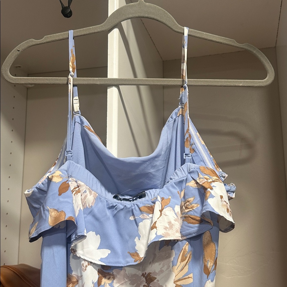 Abercrombie & Fitch Blue Floral High Low Dress - Picture 9 of 9